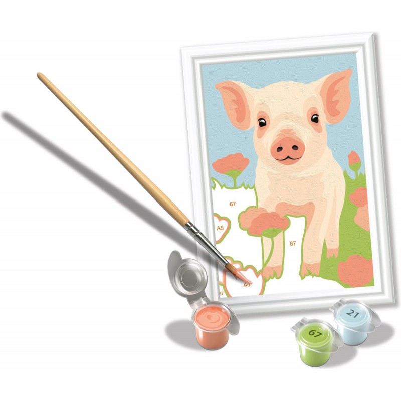CreArt, Cute Piglet Schilderen op nummer, Ravensburger