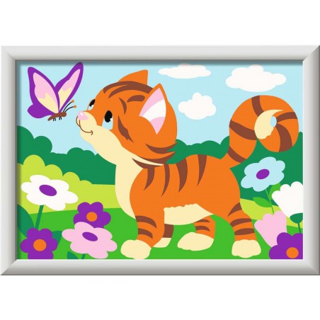 CreArt, Cat with butterfly Schilderen op nummer, Ravensburger