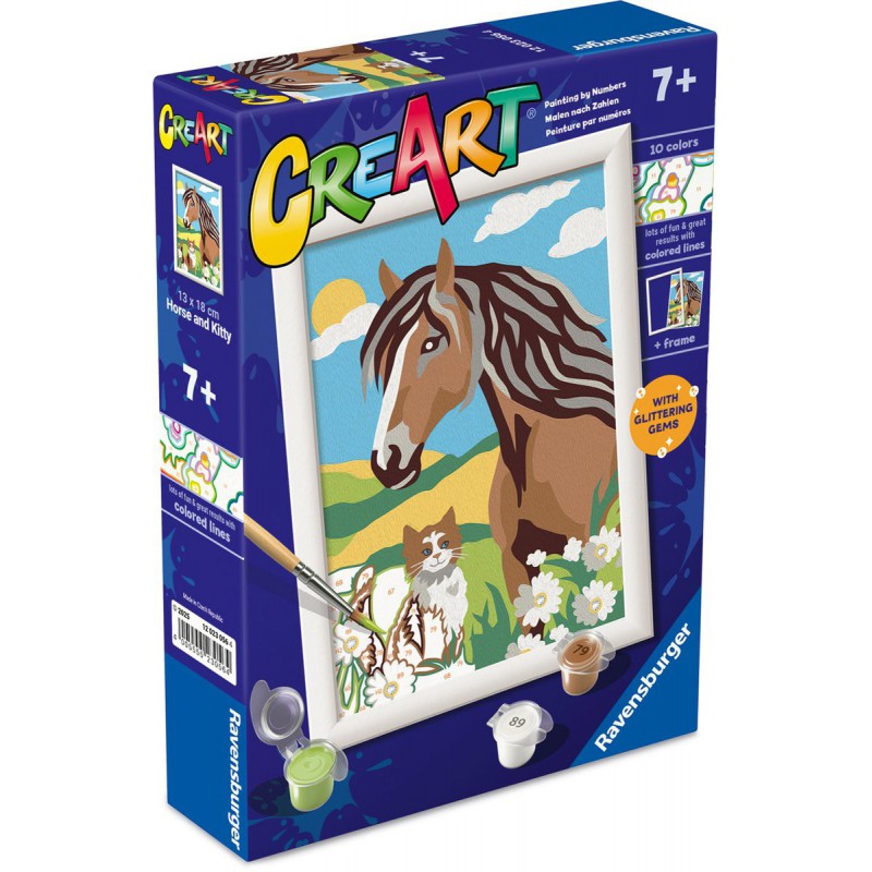CreArt, Paard en poesje Schilderen op nummer, Ravensburger