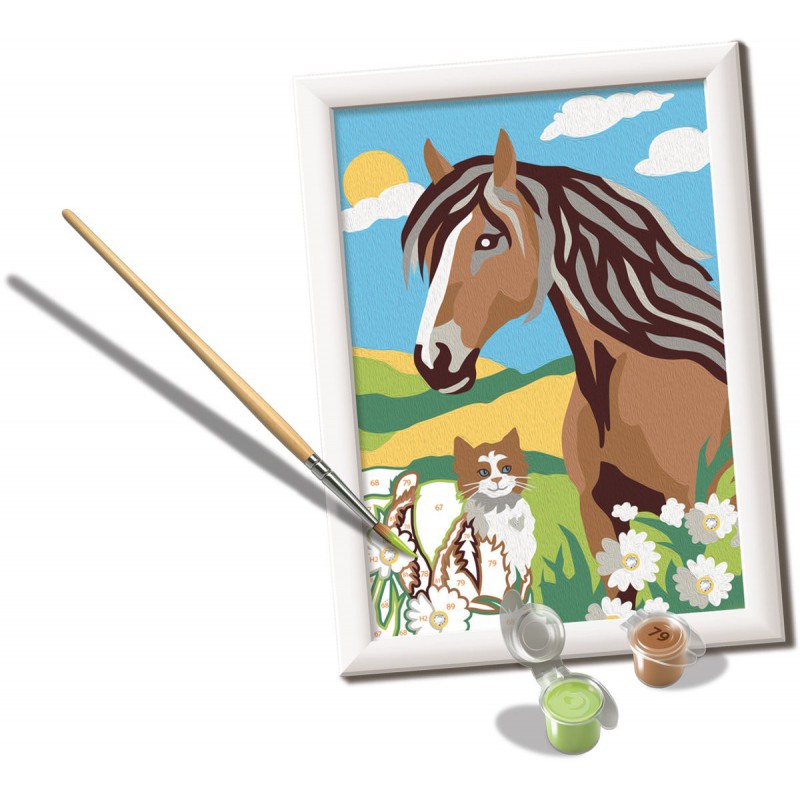 CreArt, Paard en poesje Schilderen op nummer, Ravensburger