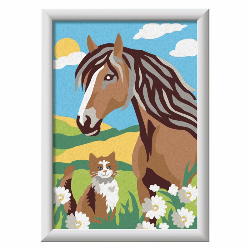 CreArt, Paard en poesje Schilderen op nummer, Ravensburger