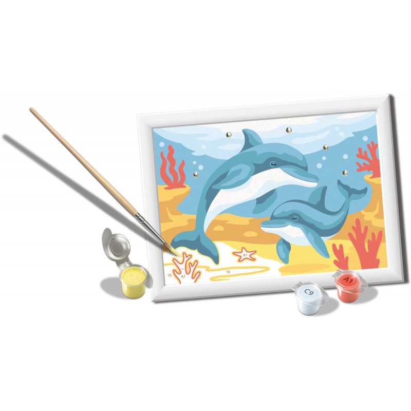 CreArt, Springing Dolphin Schilderen op nummer, Ravensburger