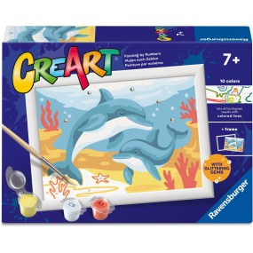 CreArt, Springing Dolphin, Schilderen op nummer, Ravensburger
