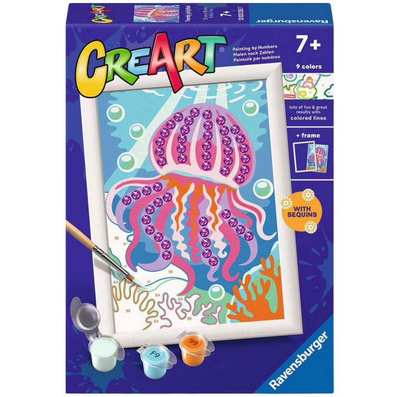 CreArt, Trendy jellyfish, Schilderen op nummer, Ravensburger