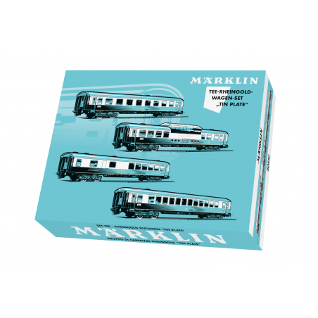 Märklin-H0, Set TEE - Rheingold rijtuigen 'Tin Plate', 40852