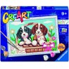 CreArt, Honden in een mandje, Schilderen op nummer, Ravensburger