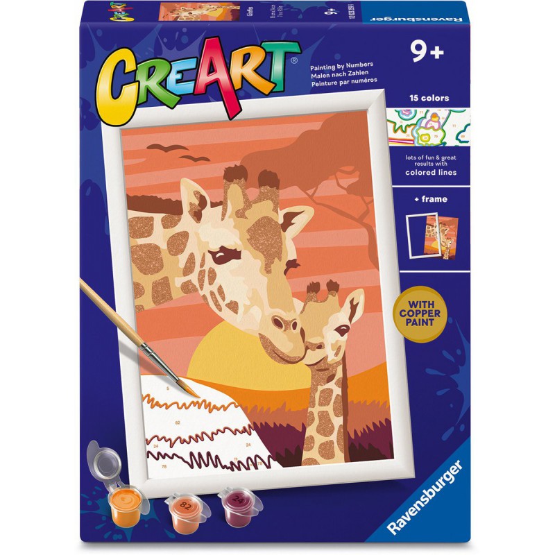 CreArt, Giraffes, Schilderen op nummer, Ravensburger