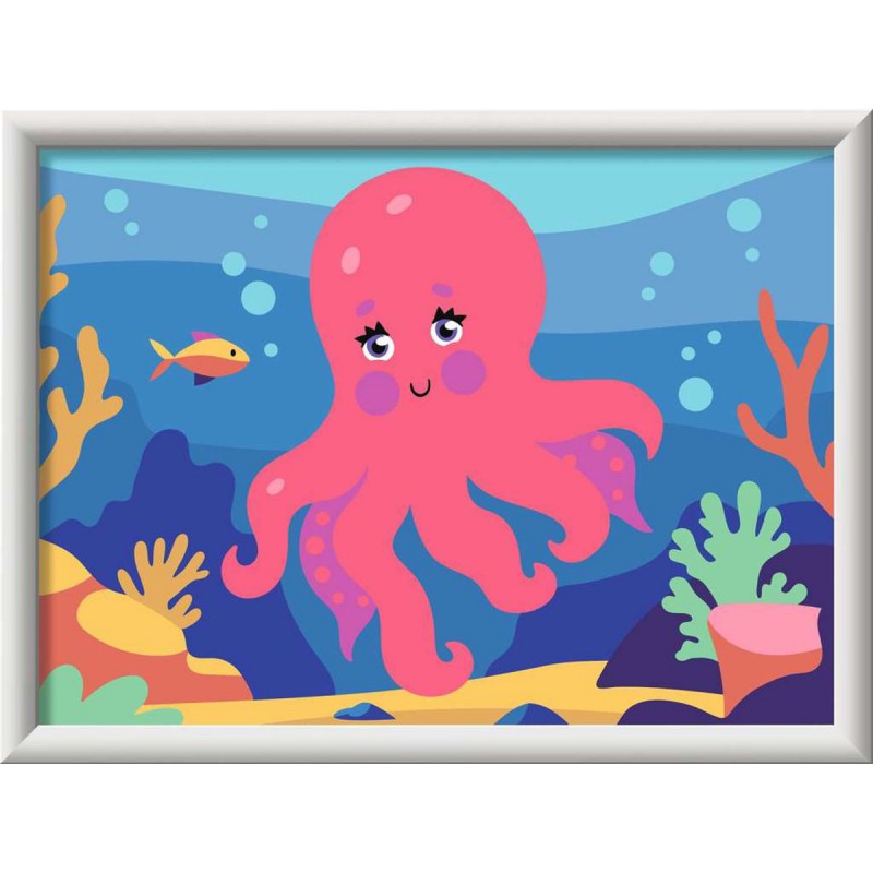 CreArt, Octopus (Neon) Schilderen op nummer, Ravensburger