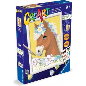 CreArt, Horse with flowers, Schilderen op nummer, Ravensburger