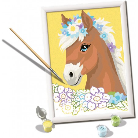 CreArt, Horse with flowers, Schilderen op nummer, Ravensburger