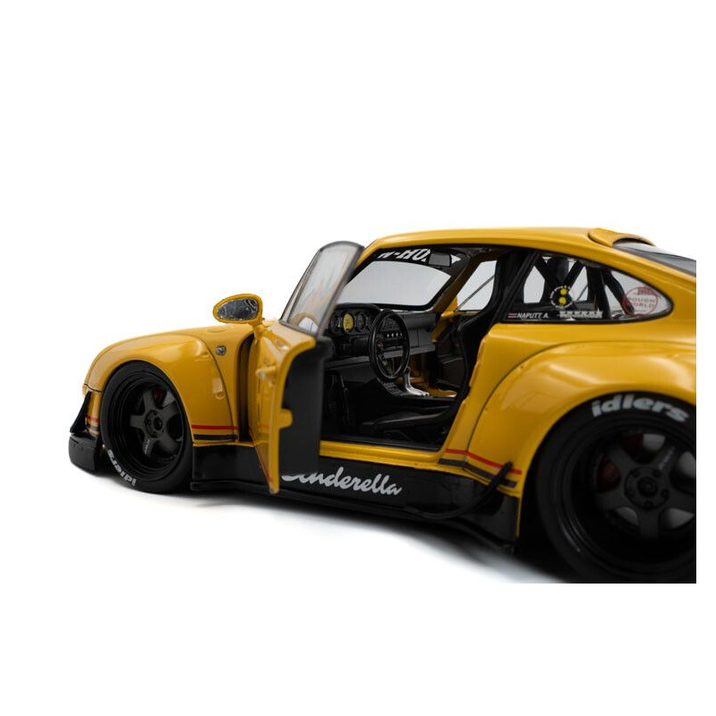 Porsche 911 (993) RWB bodykit Cinderella '20, geel - 1:18 - Solido