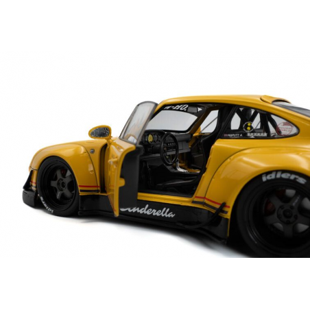 Porsche 911 (993) RWB bodykit Cinderella '20, geel - 1:18 - Solido