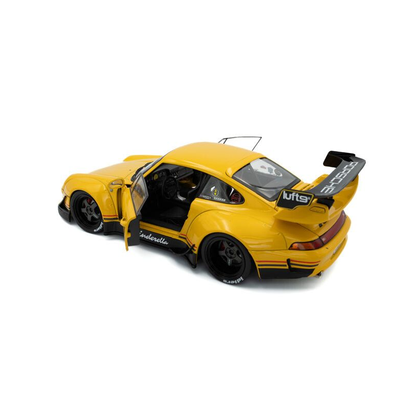 Porsche 911 (993) RWB bodykit Cinderella '20, geel - 1:18 - Solido