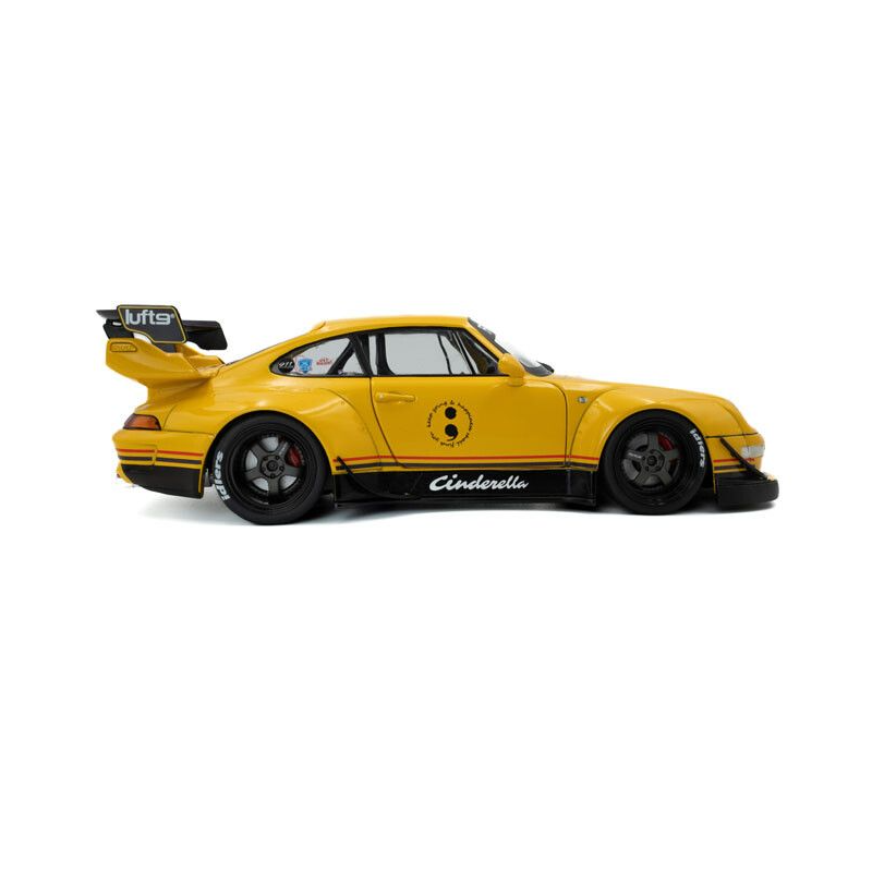 Porsche 911 (993) RWB bodykit Cinderella '20, geel - 1:18 - Solido