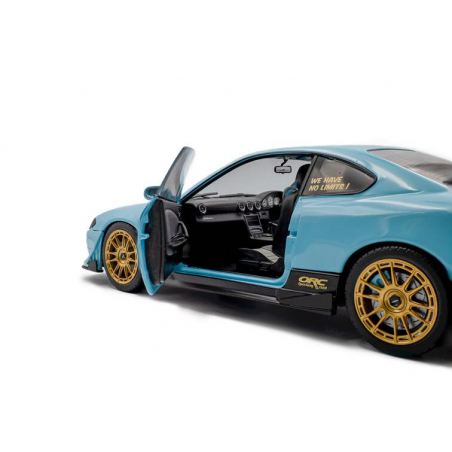 Nissan Silvia S15 Spec-R Aero Solido Works '99, blauw - 1:18 - Solido