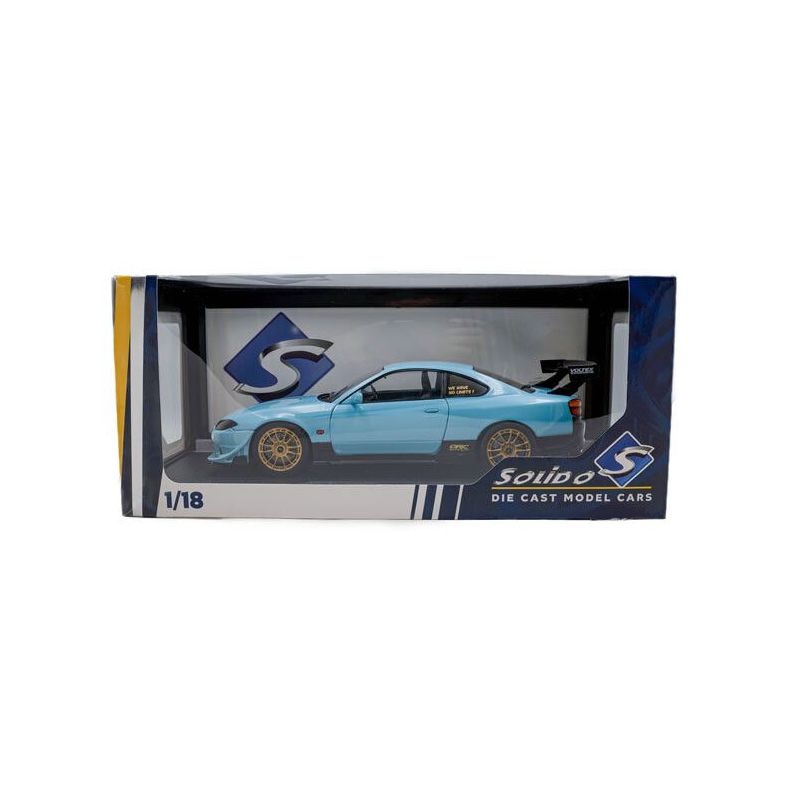 Nissan Silvia S15 Spec-R Aero Solido Works '99, blauw - 1:18 - Solido