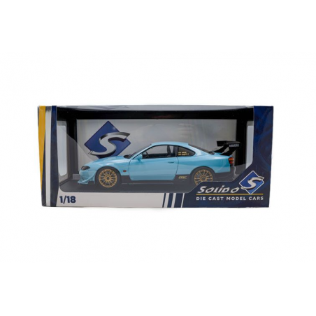 Nissan Silvia S15 Spec-R Aero Solido Works '99, blauw - 1:18 - Solido
