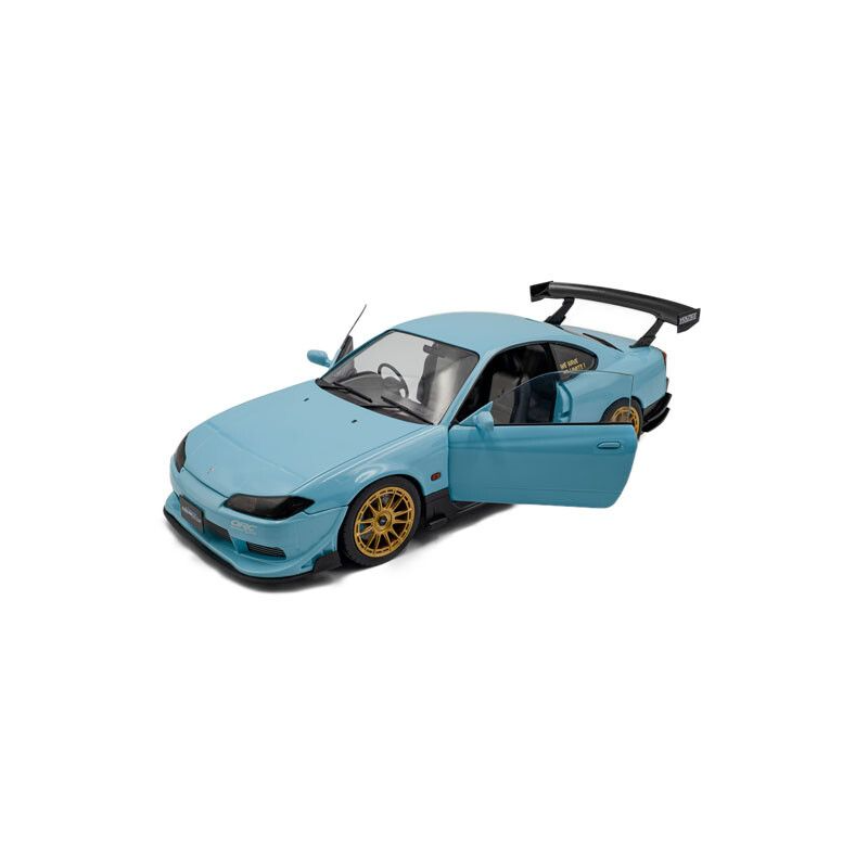 Nissan Silvia S15 Spec-R Aero Solido Works '99, blauw - 1:18 - Solido