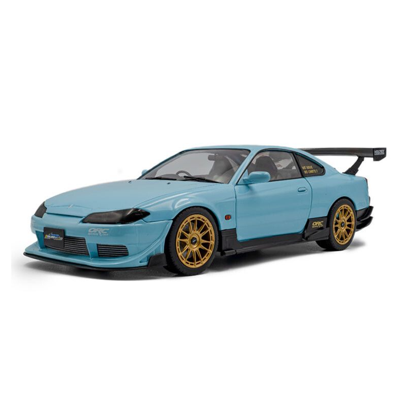 Nissan Silvia S15 Spec-R Aero Solido Works '99, blauw - 1:18 - Solido