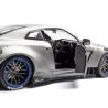 Nissan GT-R (R35) W/ Liberty Walk bodykit 2.0 '23, zilver - 1:18 - Solido