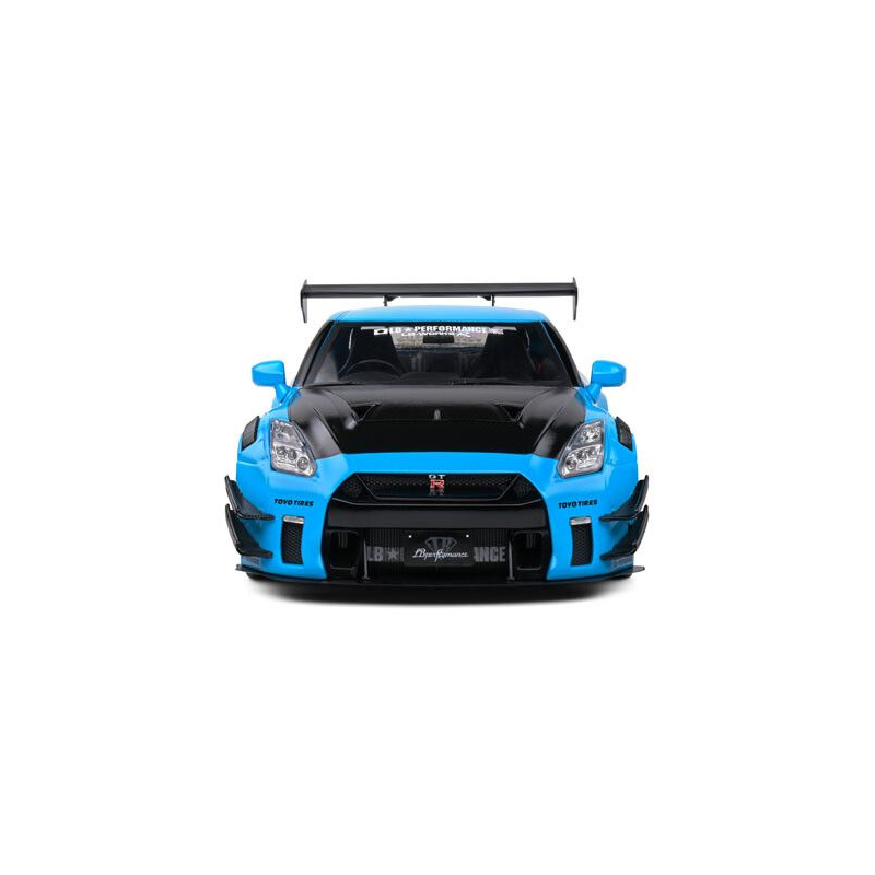 Nissan GT-R (R35) W/ Liberty Walk bodykit 2.0 '24, blauw - 1:18 - Solido
