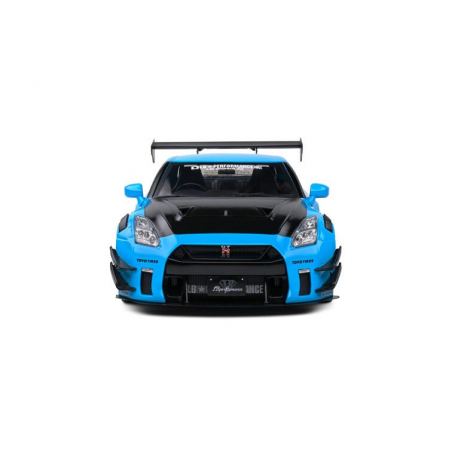Nissan GT-R (R35) W/ Liberty Walk bodykit 2.0 '24, blauw - 1:18 - Solido