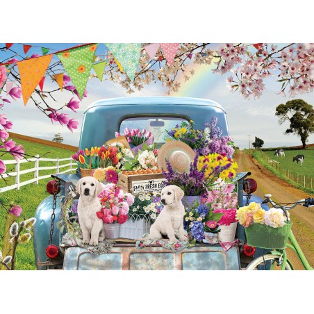 Country truck in spring, Cobble Hill 500 XL stukjes