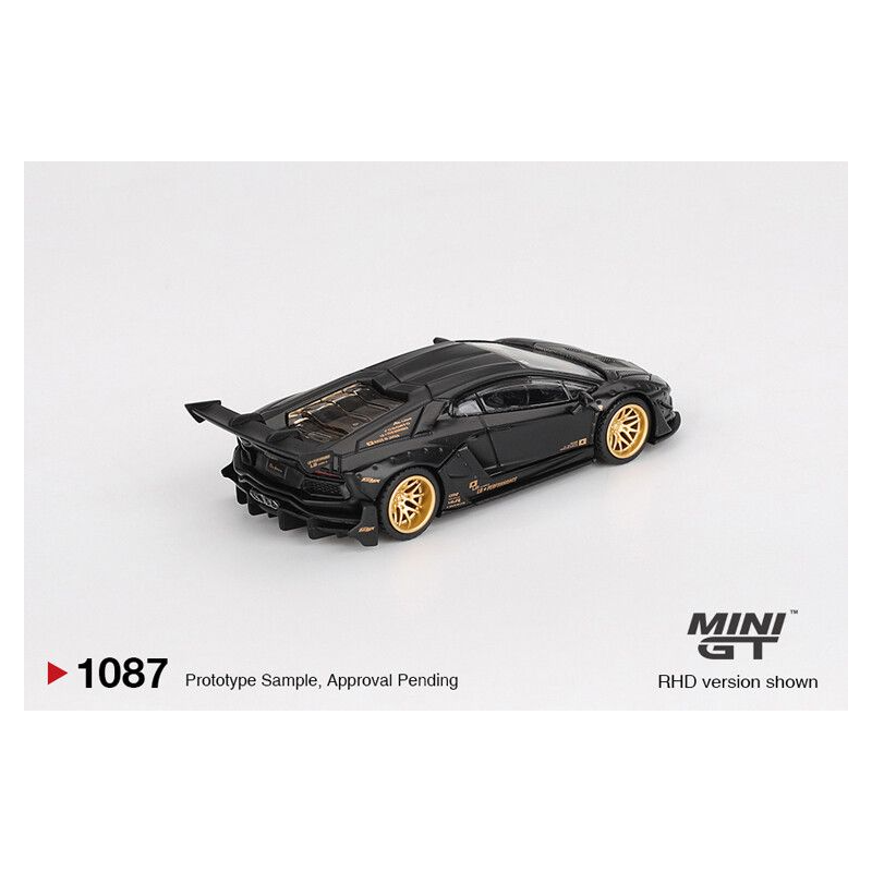 Lamborghini Aventador LB-Works lim. Ed. '24, matt zwart, 1:64, MiniGT (1087)