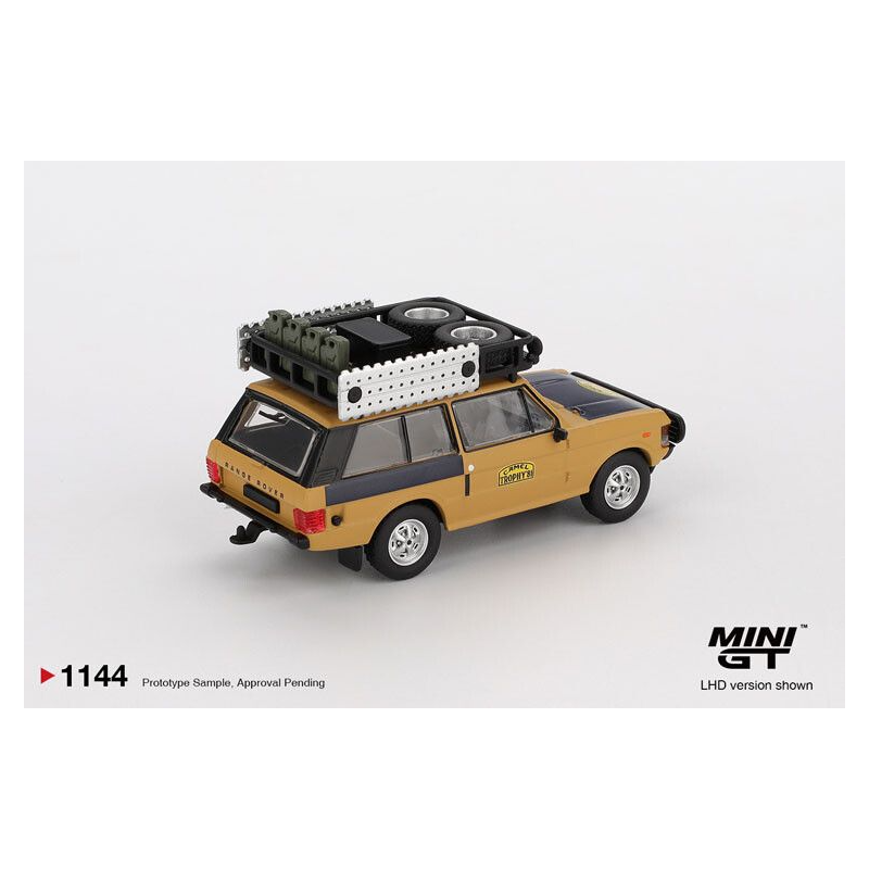 Land Rover Range Rover Camel Trophy S. '81 Swoboda & Mentel, 1:64, MiniGT (1144) (Blister verpakking)