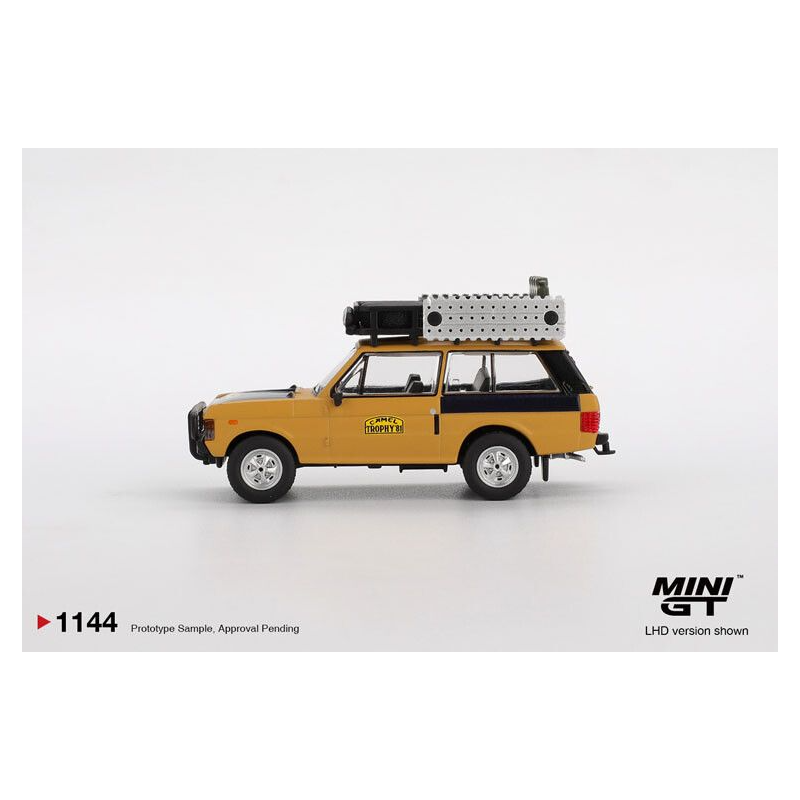 Land Rover Range Rover Camel Trophy S. '81 Swoboda & Mentel, 1:64, MiniGT (1144) (Blister verpakking)
