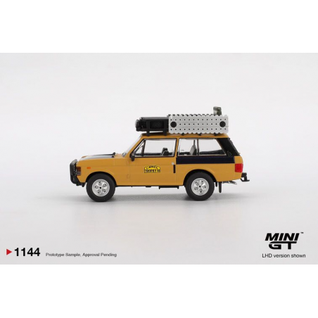 Land Rover Range Rover Camel Trophy S. '81 Swoboda & Mentel, 1:64, MiniGT (1144) (Blister verpakking)