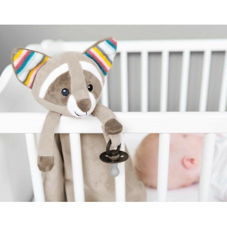 Zazu - Baby comforter, Racoon Robin grijs