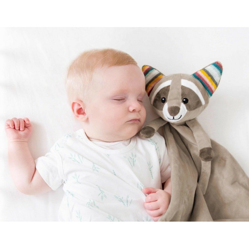 Zazu - Baby comforter, Racoon Robin grijs