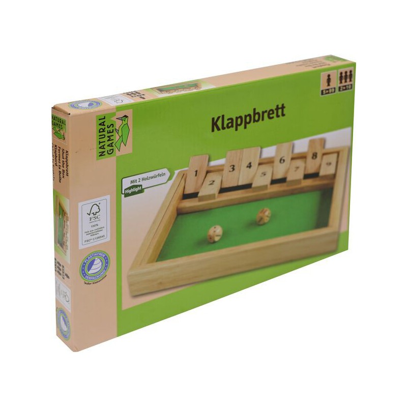 Natural games - Shut the box 27x19cm