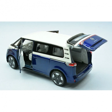 VW ID.Buzz (Donker Blauw/Wit) 1:24, Welly