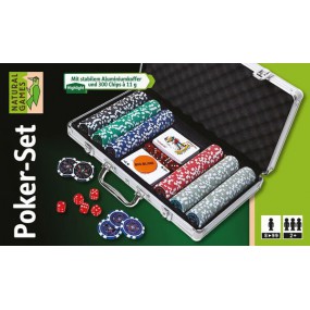 Natural games - Pokerset in koffer met 300 chips