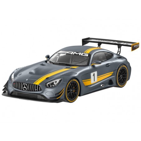Mercedes-Benz AMG GT3 Nr.1 2016 (Mat Grijs/Geel), 1:24, MotorMax