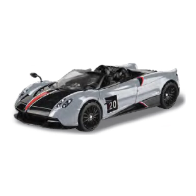 Pagani Huayra Roadster (Grijs/Rood/Wit), 1:24, MotorMax