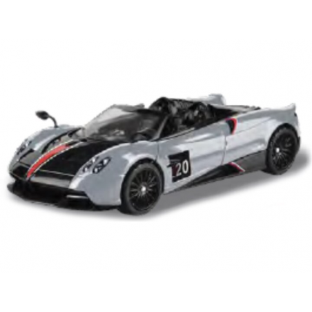Pagani Huayra Roadster (Grijs/Rood/Wit), 1:24, MotorMax