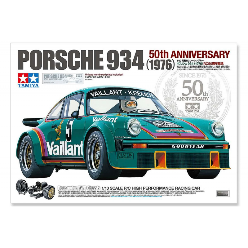 Porsche 934 (1976) 50th Anniversary, 1:10, Tamiya, Modelbouw RC