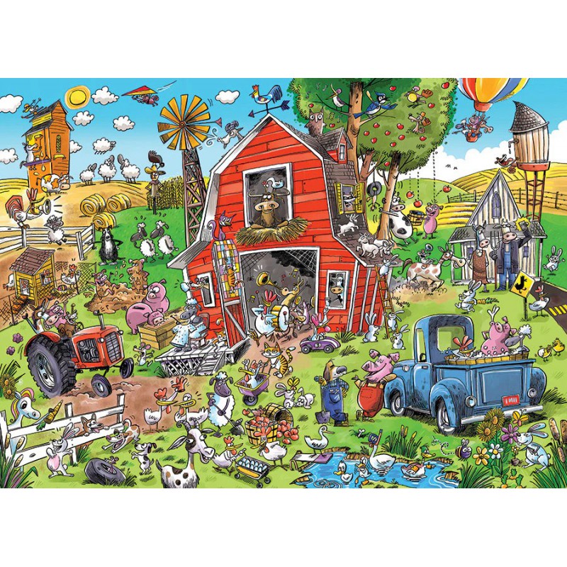 Family puzzle- Farmyard folly, Cobble Hill 350 stukjes