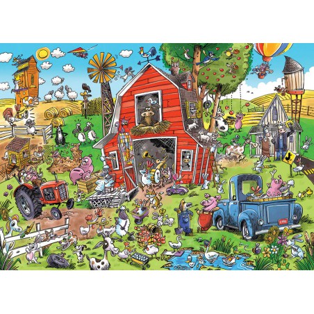 Family puzzle- Farmyard folly, Cobble Hill 350 stukjes
