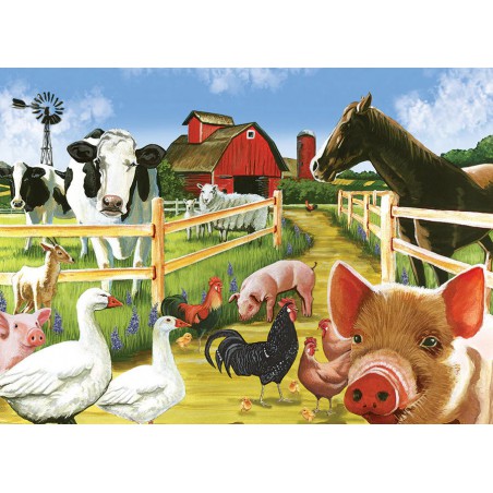 Family puzzle- Welcome to the farm Cobble Hill 350 stukjes