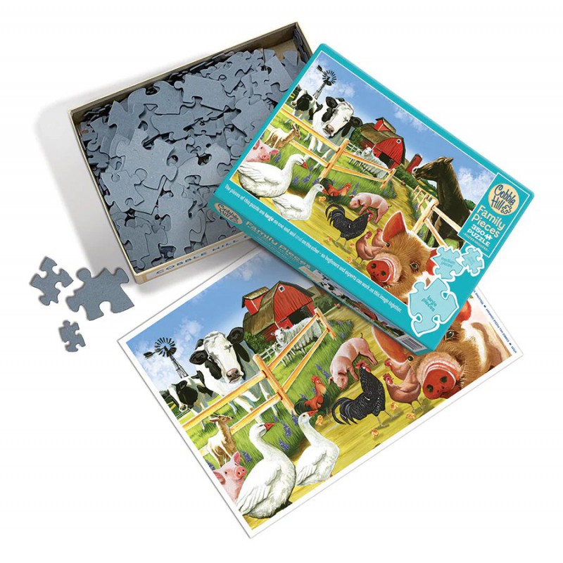 Family puzzle- Welcome to the farm Cobble Hill 350 stukjes