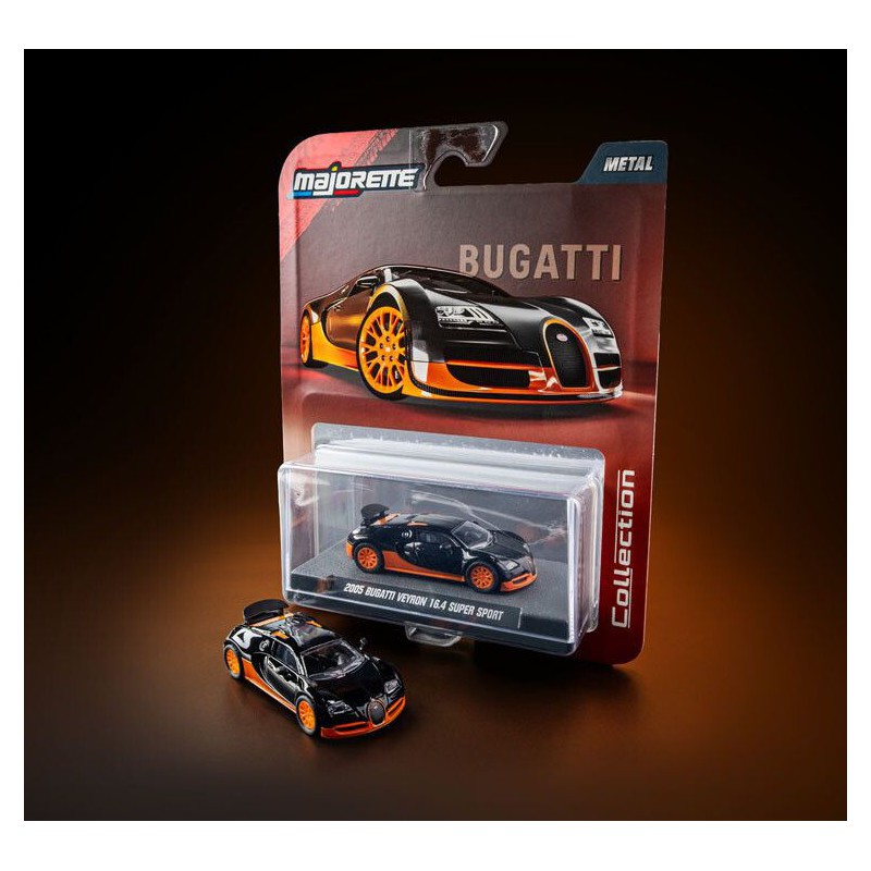 Bugatti Veyron 16.4 S.S. '05, zwart/oranje (Majorette Col.)