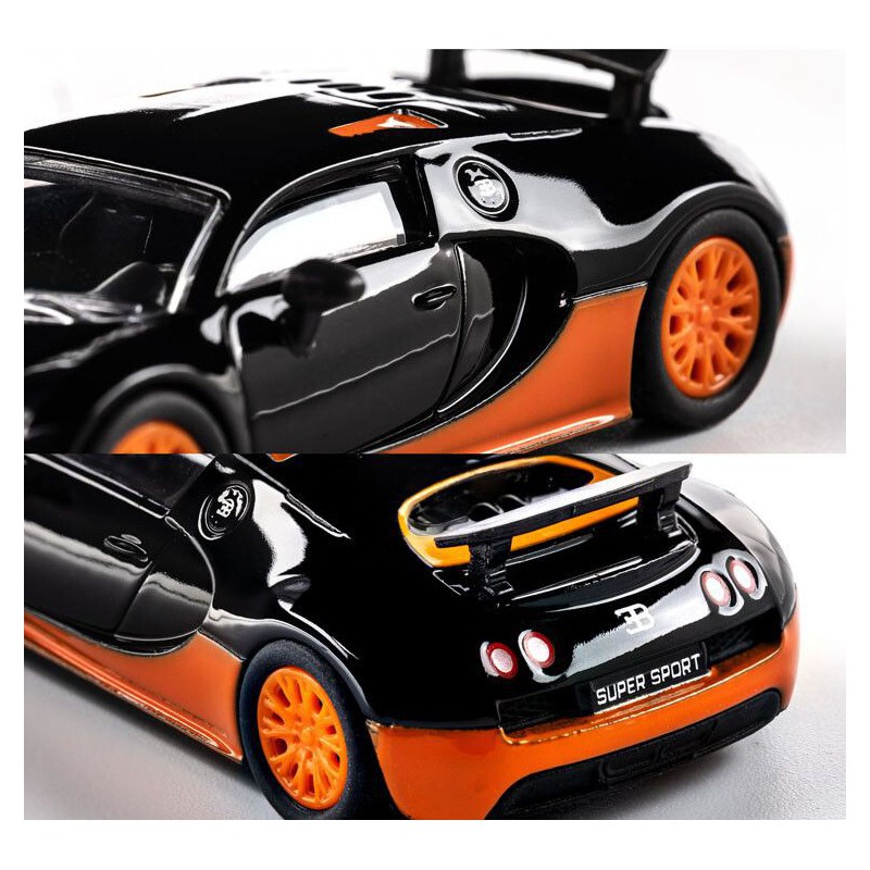 Bugatti Veyron 16.4 S.S. '05, zwart/oranje (Majorette Col.)