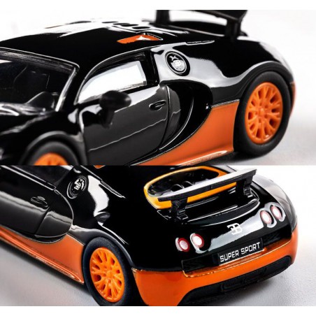 Bugatti Veyron 16.4 S.S. '05, zwart/oranje (Majorette Col.)