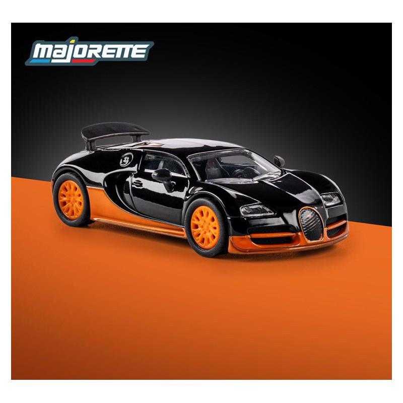 Bugatti Veyron 16.4 S.S. '05, zwart/oranje (Majorette Col.)
