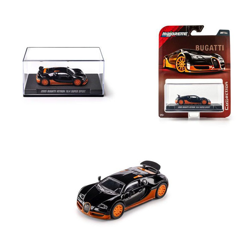 Bugatti Veyron 16.4 S.S. '05, zwart/oranje (Majorette Col.)