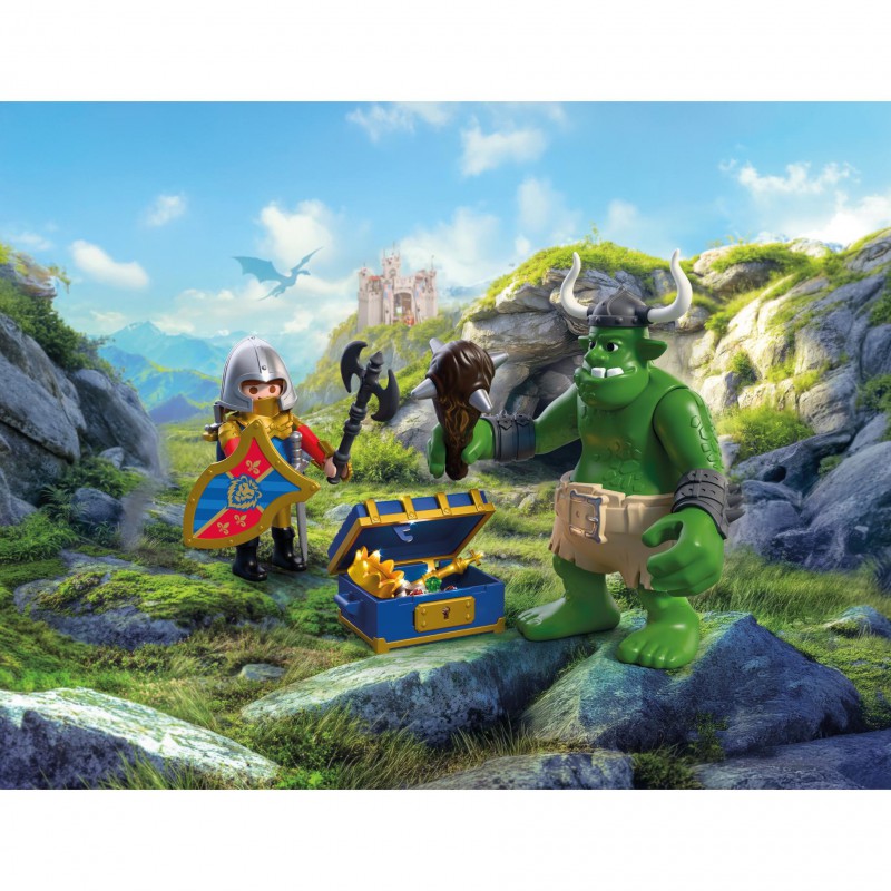 Playmobil Knights - Trol met schat van leeuwenridder, 72116